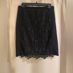 Brixon Ivy Black Floral Lace Mini Skirt